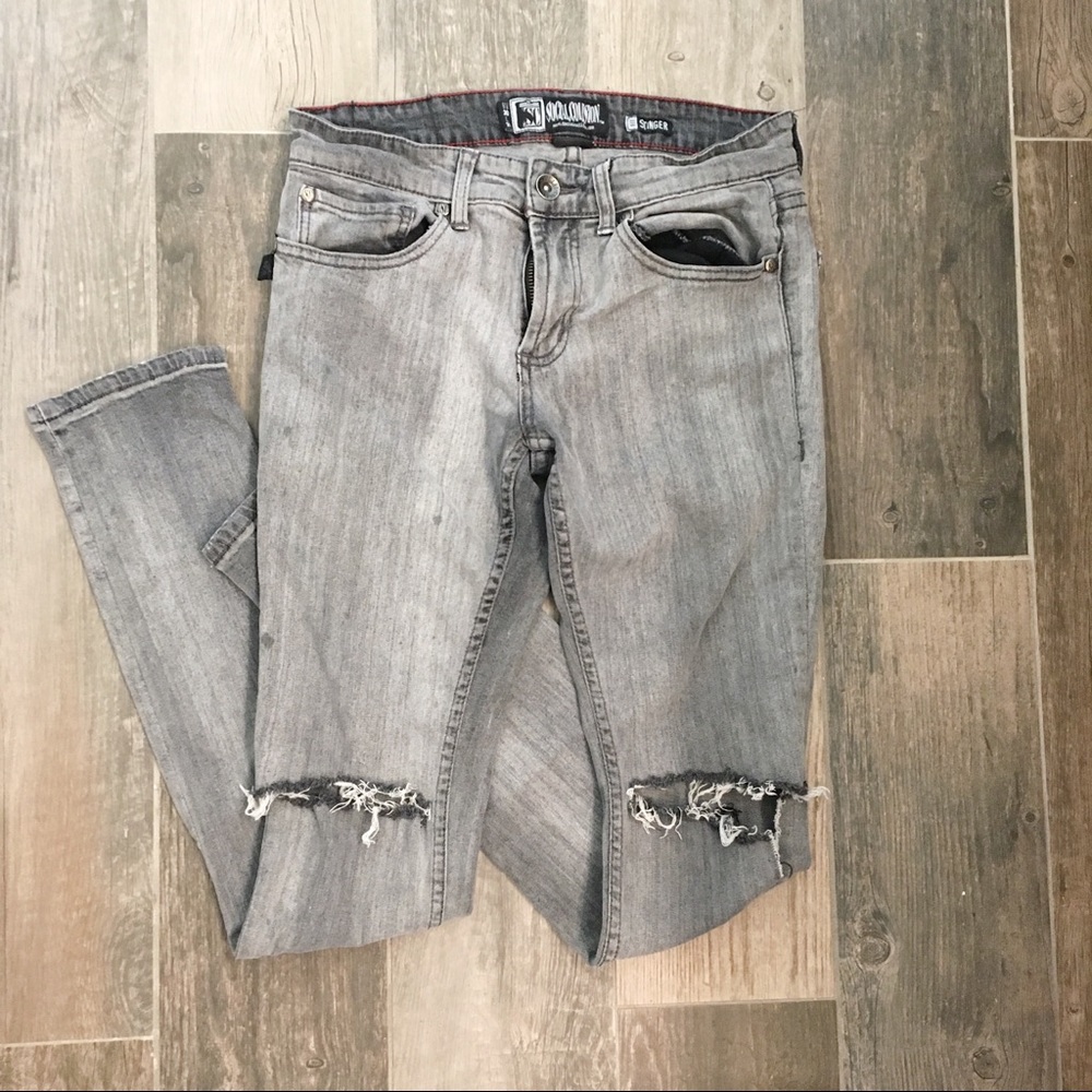 Distressed Social Collision jeans